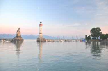 ısmarlayarak lindau Island lake bodensee, Almanya üzerinde liman giriş
