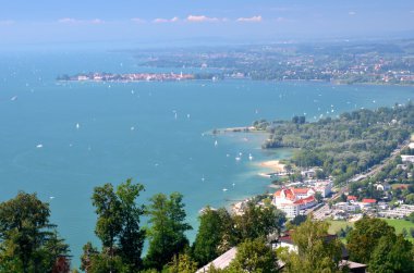 lake bodensee, Almanya üzerinde lindau muhteşem güzel görünüm