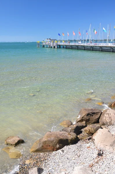 Pittoreska hamnen i Nonnenhorn vid sjön Bodensee, Tyskland — Stockfoto