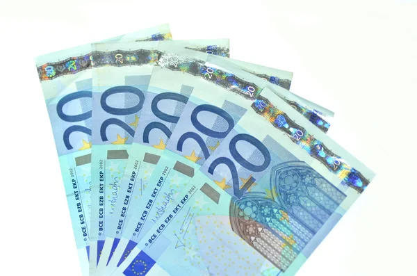 Twenty euro banknotes — Stock Photo, Image