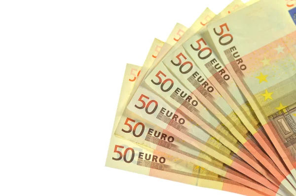 Vijftig euro-bankbiljetten — Stockfoto