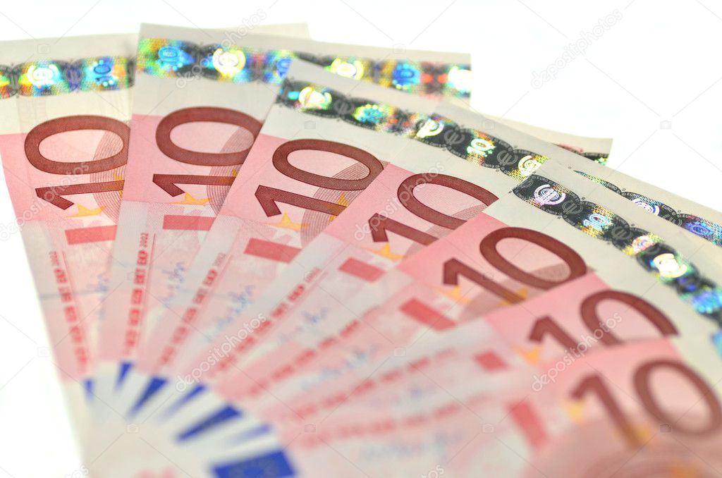 Ten euro banknotes