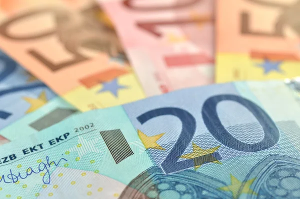 Mängd eurosedlar — Stockfoto