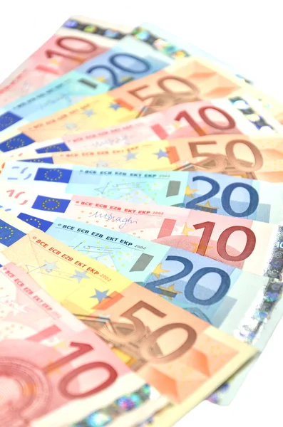 Verschiedene Euro-Banknoten — Stockfoto