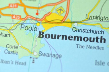 Bournemouth harita İngiltere'de