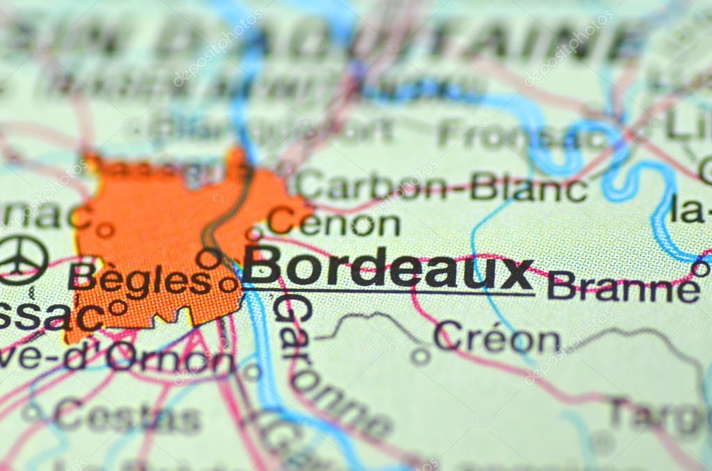 France bordeaux map of Bordeaux Region