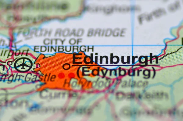 Edinburgh in scotland on the map
