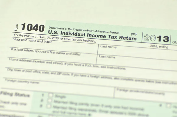 Closeup of us tax forms — Stock Photo, Image
