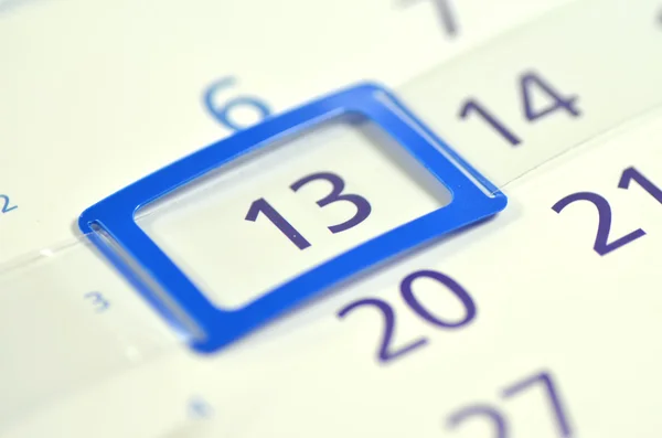 Closeup of calendar page — Stock Photo, Image