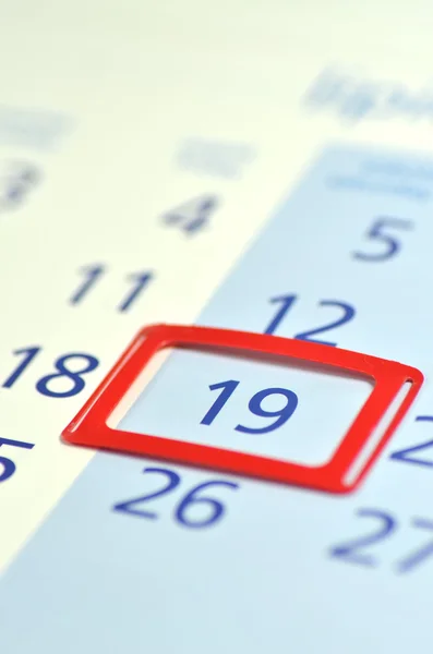 Closeup of calendar page — Stock Photo, Image