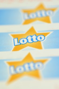 boş piyango bileti closeup