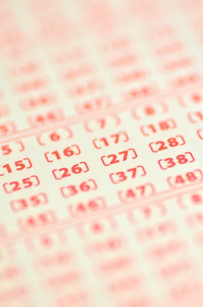 Closeup of empty lottery ticket — Stock Photo, Image