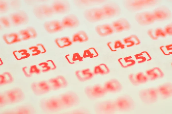 Closeup of empty lottery ticket — Stock Photo, Image