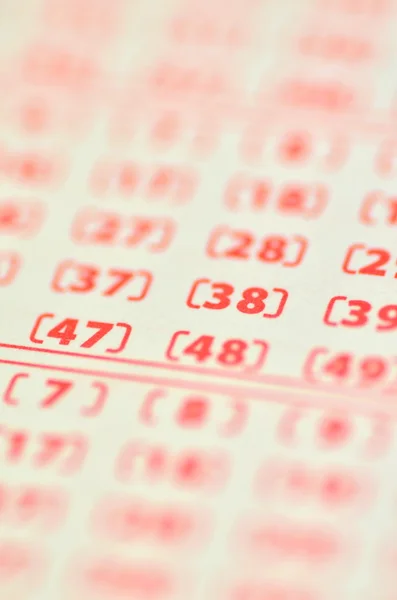 Closeup of empty lottery ticket — Stock Photo, Image