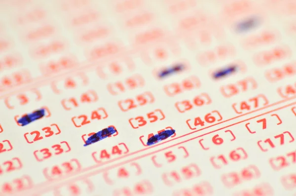 Closeup of lottery ticket — Stock Photo, Image