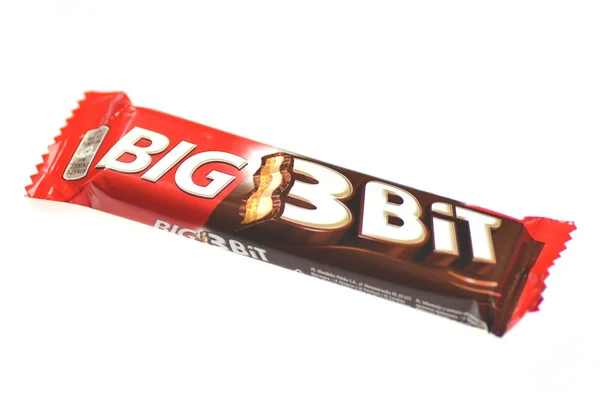 3Bit cioccolato bar isolato su sfondo bianco — Foto Stock