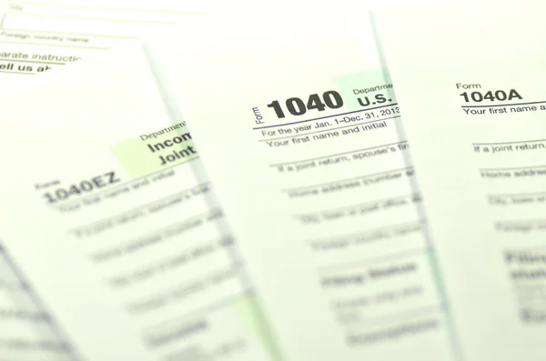 Closeup of us tax form — Stock Photo, Image