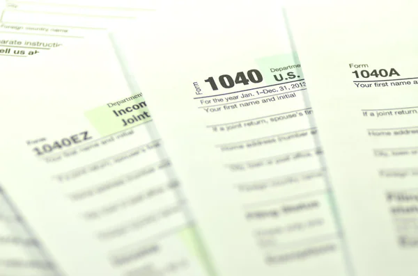 Closeup of us tax form Royalty Free Stock Photos