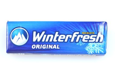 Winterfresh chewing gum isolated on white background clipart
