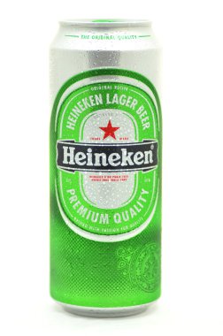 Heineken bira bira beyaz zemin üzerine izole