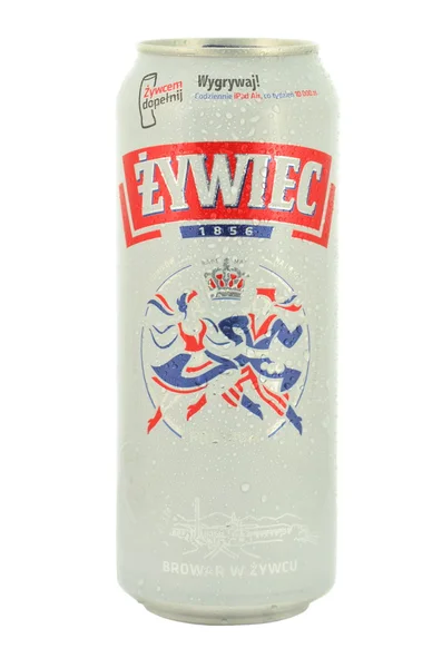Zywiec beer isolated on white background — Stock Photo, Image