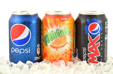 Can, pepsi, mirinda ve pepsi max buzlu içecek