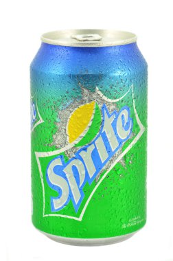 Can of Sprite drink isolated on white background clipart