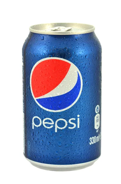 Kan van pepsi drank geïsoleerd op witte achtergrond Rechtenvrije Stockfoto's