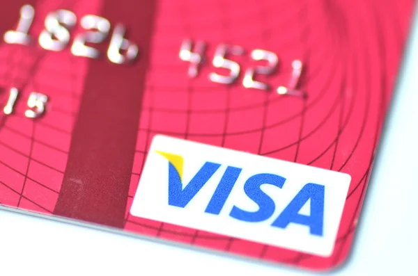 VISA-luottokortin lähikuva — kuvapankkivalokuva