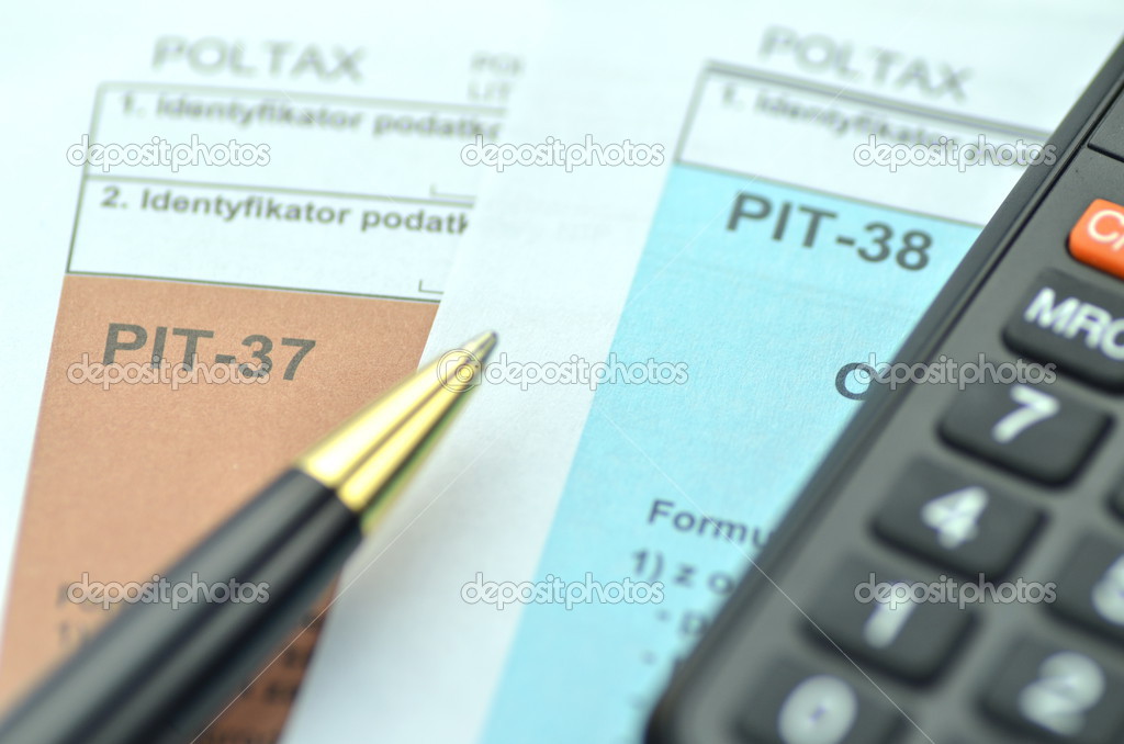 Closeup of polish tax forms