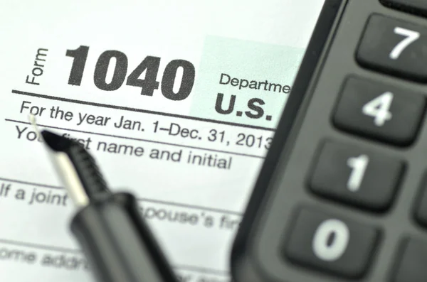 Closeup of us tax forms — Stock Photo, Image