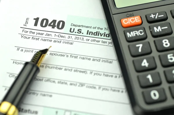 Closeup of us tax forms — Stock Photo, Image