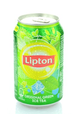 립 톤 아이스 티 한잔에 고립 된 흰색 배경