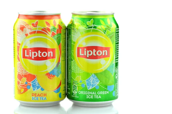 Lipton ledový čaj pít izolované na bílém pozadí — Stock fotografie