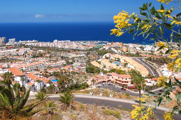 Malerisch herausragende Landschaft des schönen Resorts playa de las americas auf Teneriffa, Kanarische Inseln, Spanien — Stockfoto