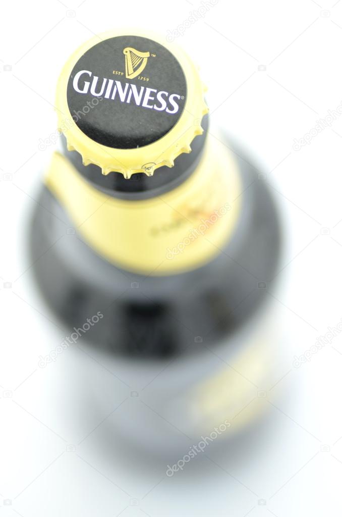 Guinness dry stout beer isolated on white background