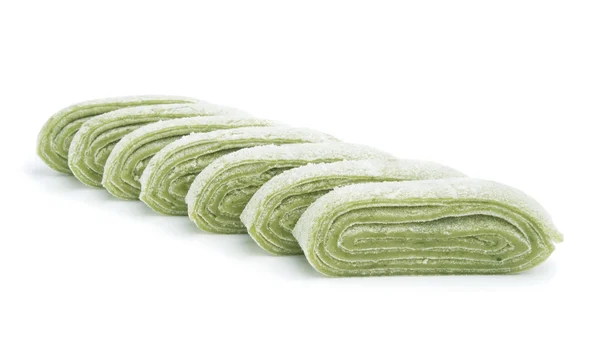 Frische grüne Tagliatelle-Nudeln — Stockfoto