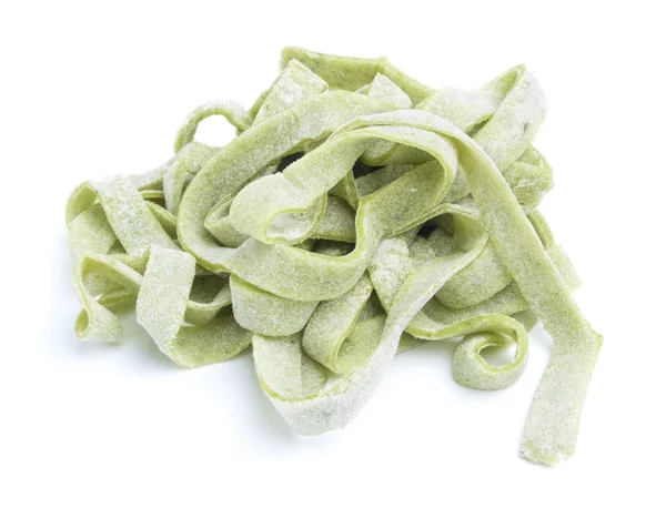 Färsk grön tagliatelle pasta — Stockfoto