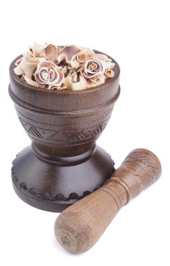 ahşap harç kuru Limon otu ile