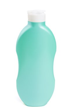 şampuan şişesi üzerinde beyaz izole