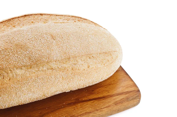 Pane bianco croccante di pane di mais su tavola di legno rustico — Foto Stock
