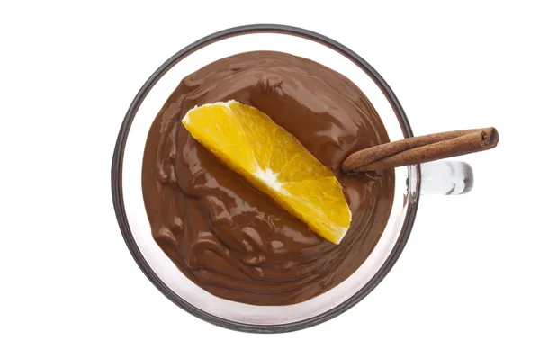 Coklat panas diisolasi pada latar belakang putih — Stok Foto