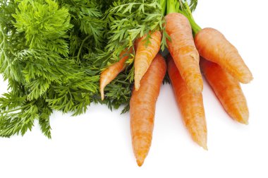 taze havuç demet izole üzerinde beyaz arka plan