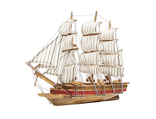 Sailing ship model isolated on white background — Stock Photo, Image