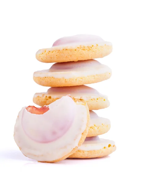 Galletas con relleno de gelatina y hielo de chocolate — Foto de Stock