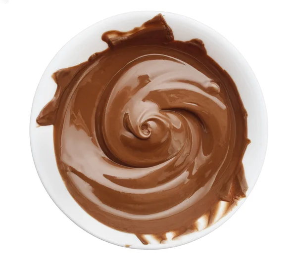 Mangkuk krim cokelat — Stok Foto