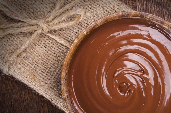 Μπολ με κρέμα σοκολάτας — Φωτογραφία Αρχείου