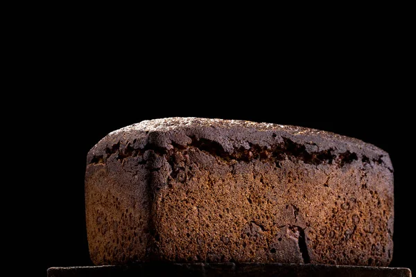 Loaf Rye Homemade Bread Dark Background Stock Image