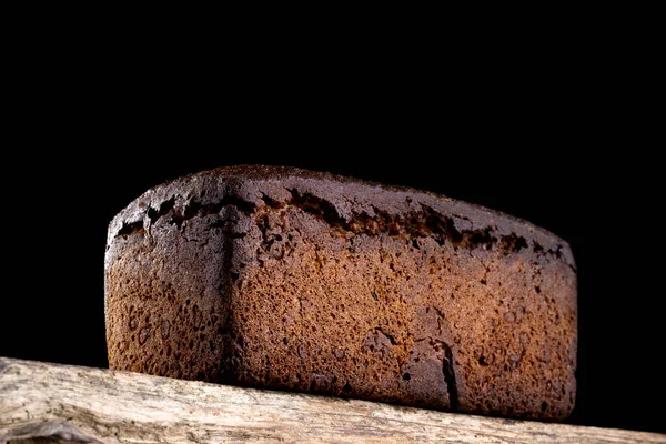 Loaf Rye Homemade Bread Dark Background Royalty Free Stock Photos