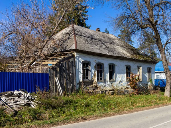 Wandelingen Een Herfstochtend Een Berghut Het Leven Van Bergherders Houthakkers — Stockfoto